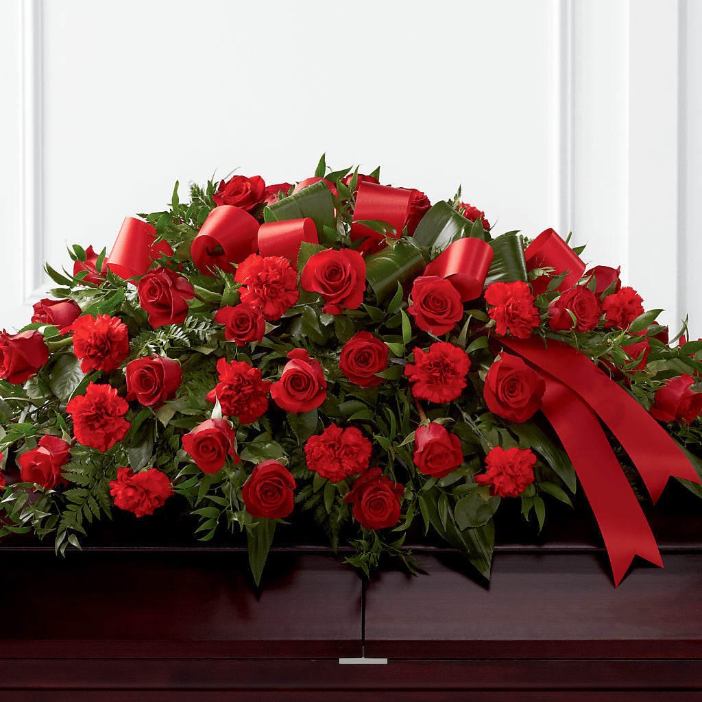 Tribute of Life Casket Spray – RUTH'S FLOWERS AND GIFTS, Marshfield MO
