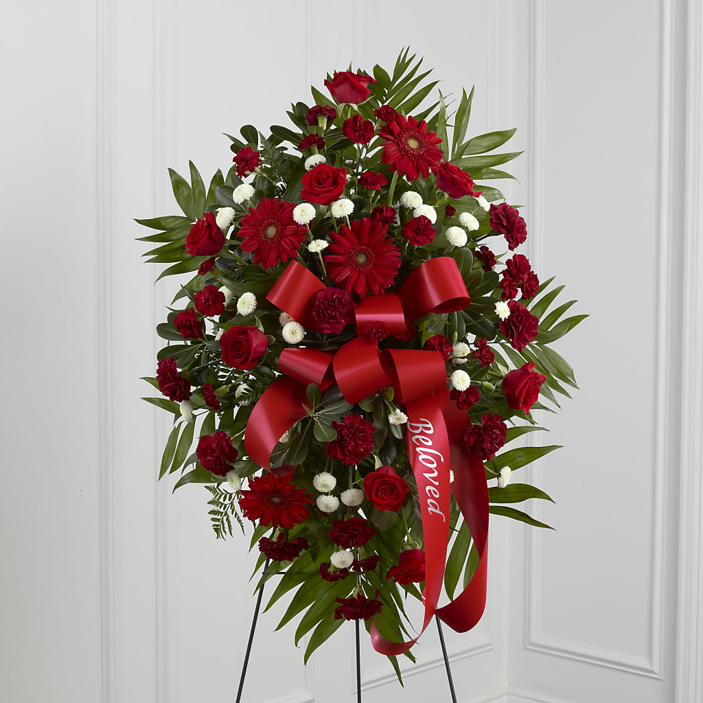 Treasured Memories Standing Spray – RUTH'S FLOWERS AND GIFTS, Marshfield MO