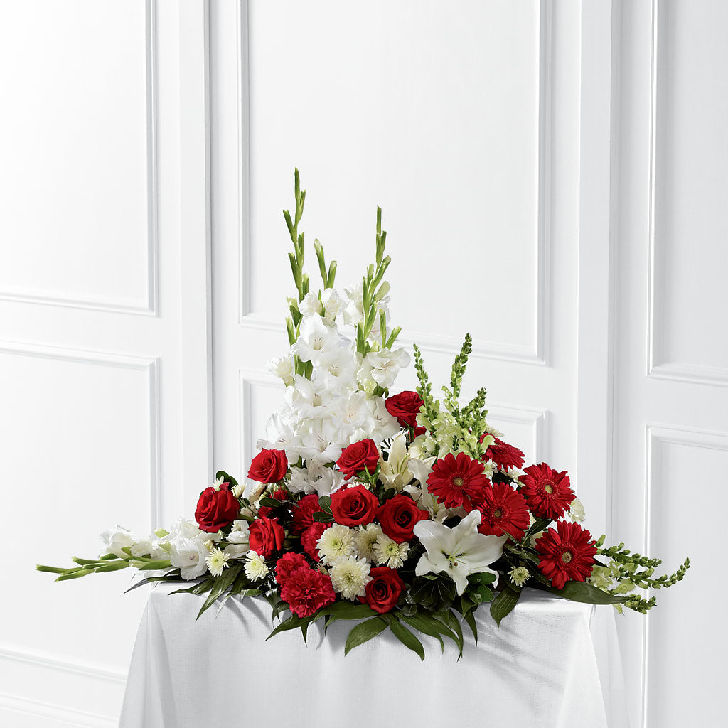 Crimson & White Arrangement – RUTH'S FLOWERS AND GIFTS, Marshfield MO