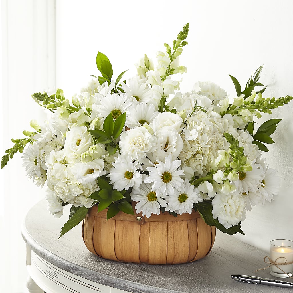 Pure Ivory Basket – RUTH'S FLOWERS AND GIFTS, Marshfield MO