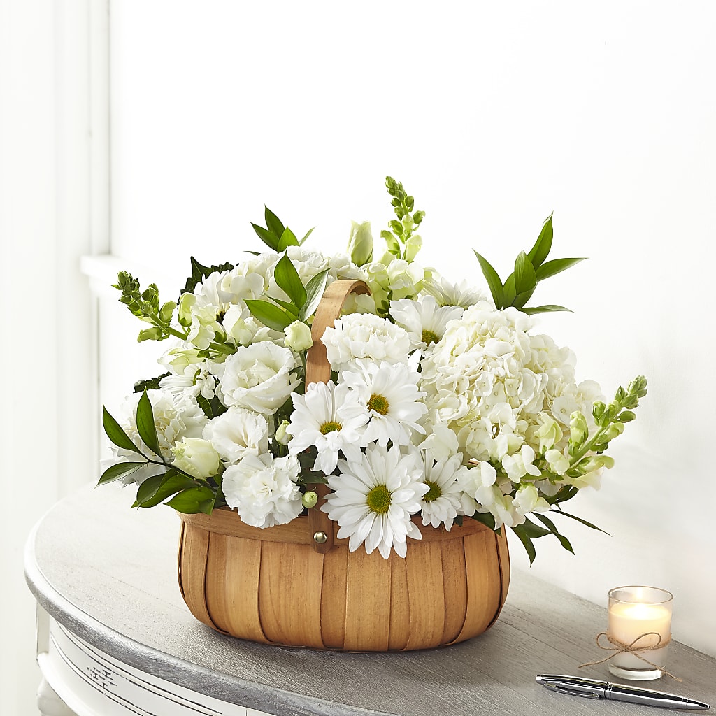 Pure Ivory Basket – RUTH'S FLOWERS AND GIFTS, Marshfield MO