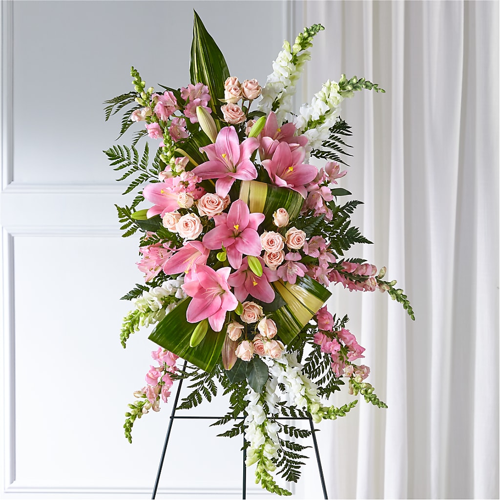 Elegant Embrace Standing Spray – RUTH'S FLOWERS AND GIFTS, Marshfield MO