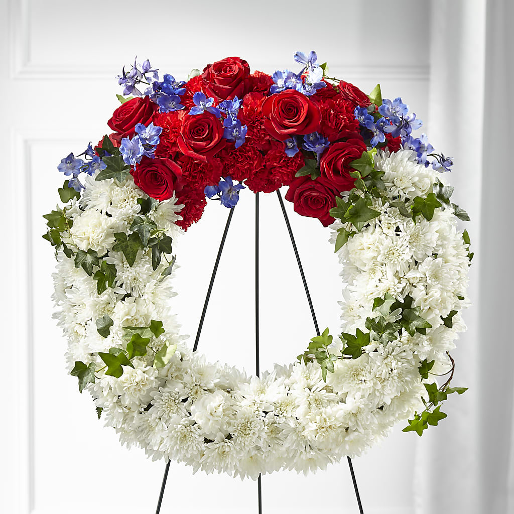 Patriotic Passion Wreath – RUTH'S FLOWERS AND GIFTS, Marshfield MO