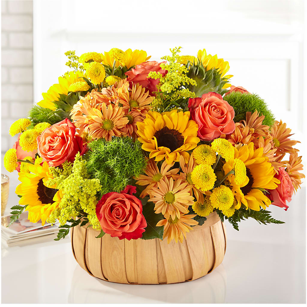 Harvest Sunflower Basket – RUTH'S FLOWERS AND GIFTS, Marshfield MO