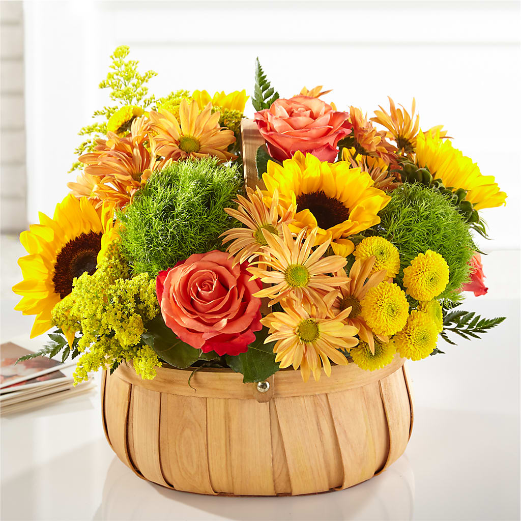 Harvest Sunflower Basket – RUTH'S FLOWERS AND GIFTS, Marshfield MO