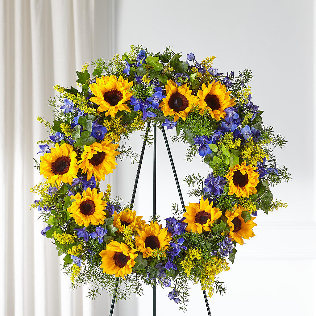 Bright Rays Wreath – RUTH'S FLOWERS AND GIFTS, Marshfield MO