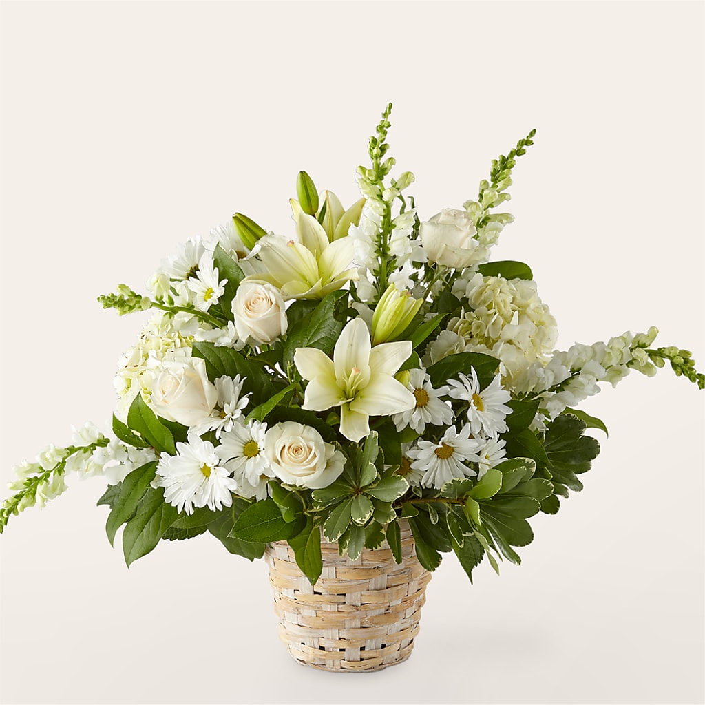 Ivory Elegance Floral Basket – RUTH'S FLOWERS AND GIFTS, Marshfield MO