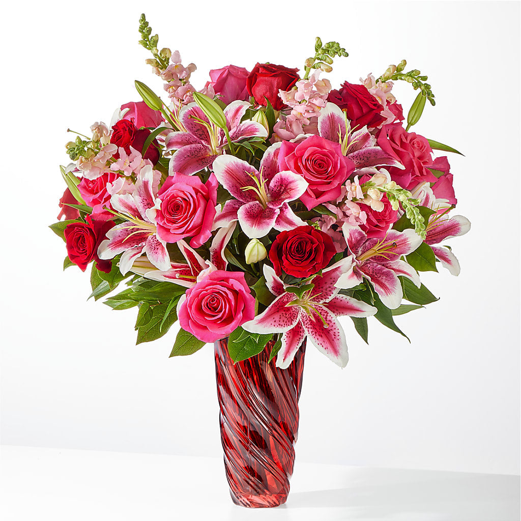 Always You Bouquet with Luxe Swirl Vase – RUTH'S FLOWERS AND GIFTS, Marshfield MO