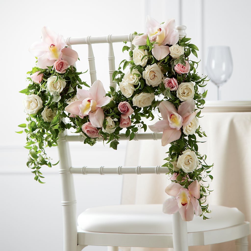 Orchid Rose Chair Décor – RUTH'S FLOWERS AND GIFTS, Marshfield MO