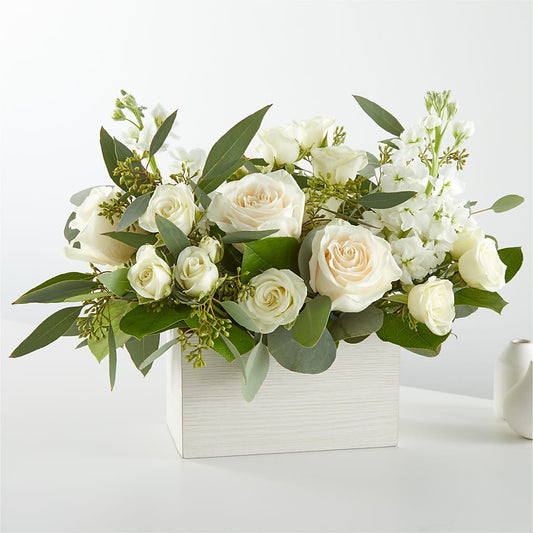Fresh Linen Box Bouquet – RUTH'S FLOWERS AND GIFTS, Marshfield MO