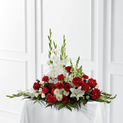 Crimson & White Arrangement – RUTH'S FLOWERS AND GIFTS, Marshfield MO