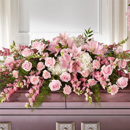 Life & Remembrance Casket Spray – RUTH'S FLOWERS AND GIFTS, Marshfield MO