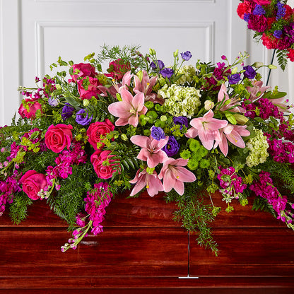 Radiant Tribute Casket Spray – RUTH'S FLOWERS AND GIFTS, Marshfield MO