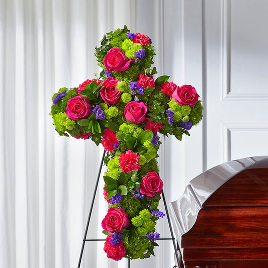 Tribute Rose Floral Cross – RUTH'S FLOWERS AND GIFTS, Marshfield MO