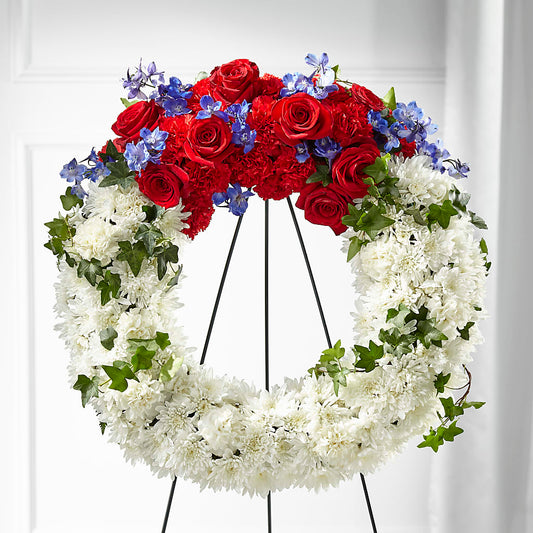 Patriotic Passion Wreath – RUTH'S FLOWERS AND GIFTS, Marshfield MO