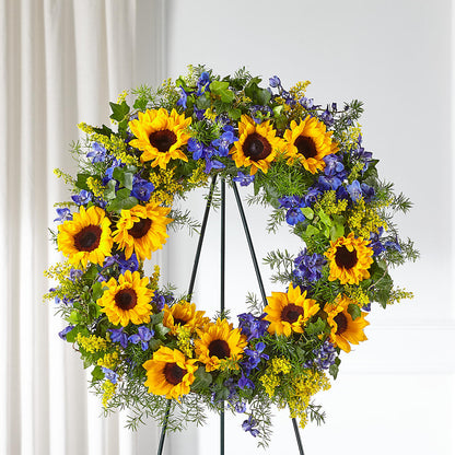 Bright Rays Wreath – RUTH'S FLOWERS AND GIFTS, Marshfield MO