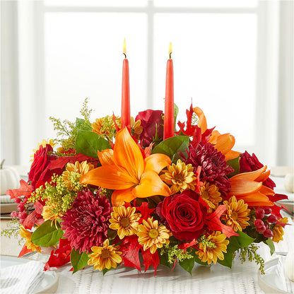Autumn's Embrace Centerpiece – RUTH'S FLOWERS AND GIFTS, Marshfield MO