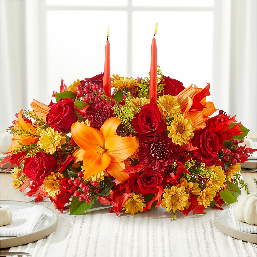 Autumn's Embrace Centerpiece – RUTH'S FLOWERS AND GIFTS, Marshfield MO