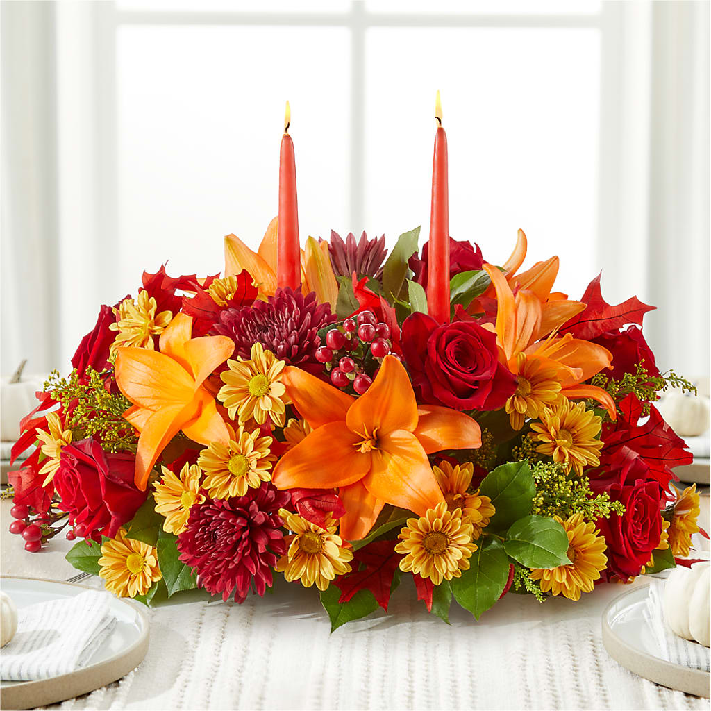 Autumn's Embrace Centerpiece – RUTH'S FLOWERS AND GIFTS, Marshfield MO