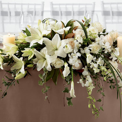 White Linen Arrangement – RUTH'S FLOWERS AND GIFTS, Marshfield MO