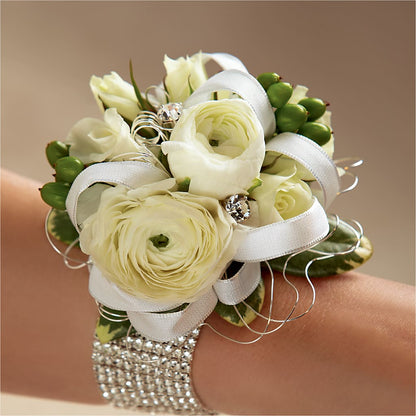 White Wedding Corsage – RUTH'S FLOWERS AND GIFTS, Marshfield MO
